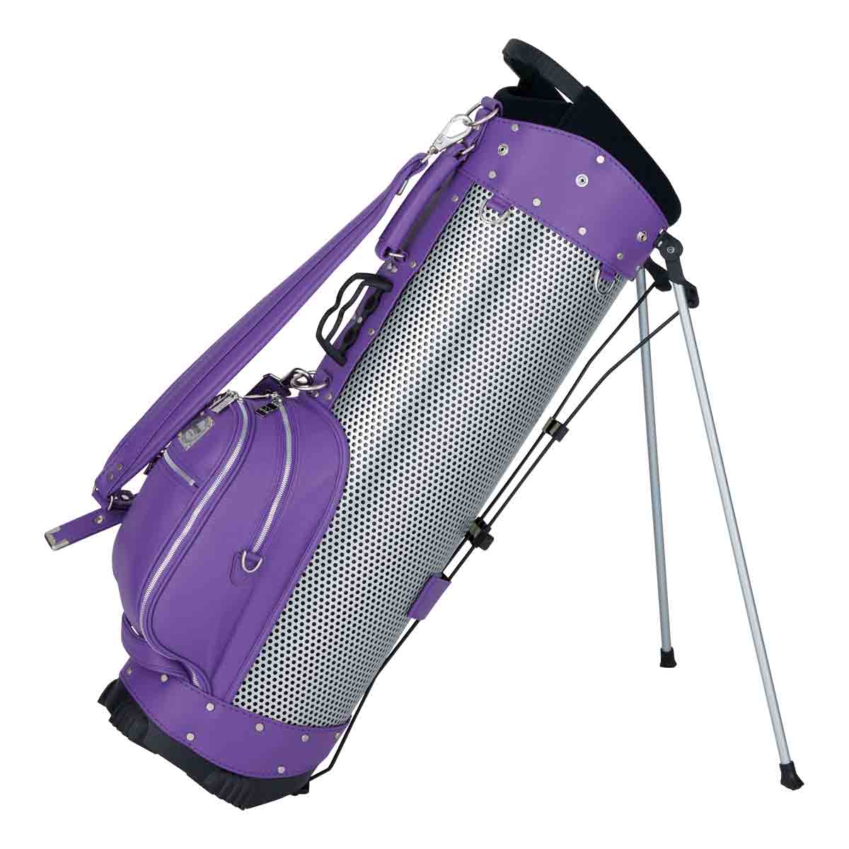PUNCHING ALUMINUM STAND BAG PURPLE【mastrotto(イタリア製)】別注COLOR ORDER